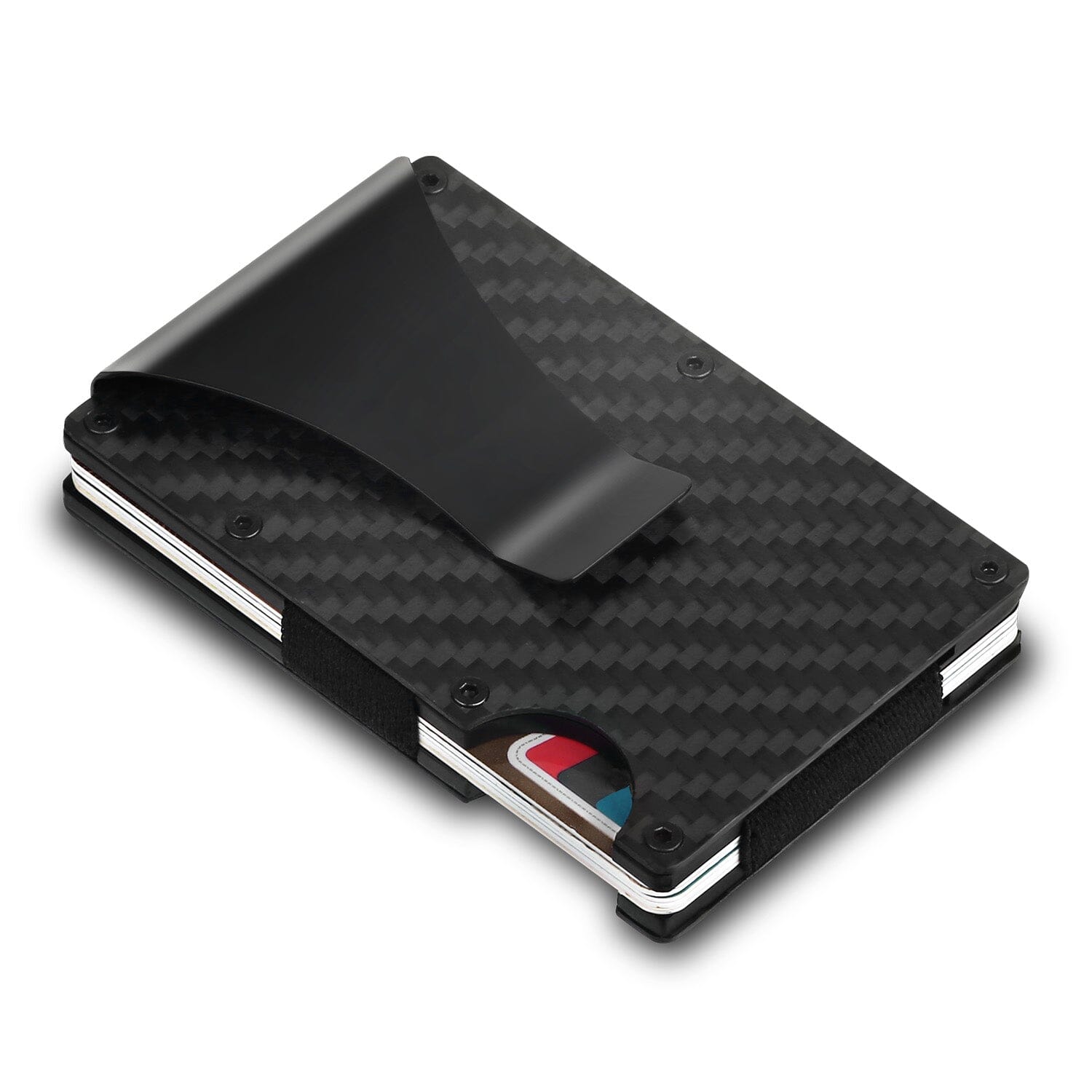 Credit Card Holder with Cash Clip Carbon Fiber RFID Blocking Scan for Men 2025 Cheap Online