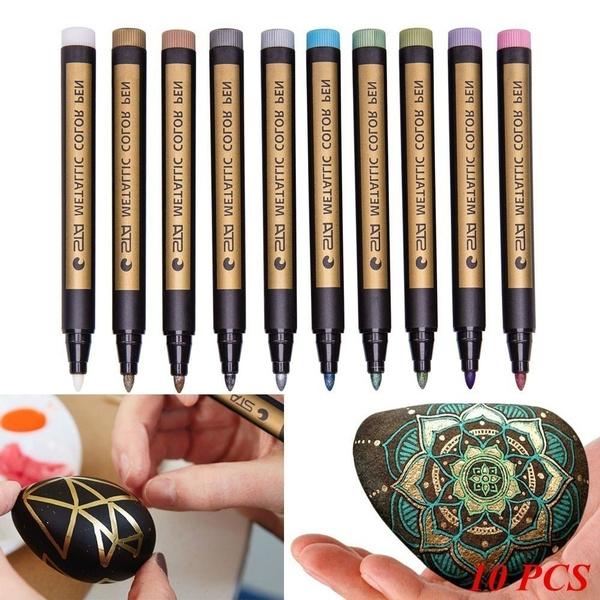 10-Piece: Metallic Paint Marker Pen Permanent Discount Wholesale