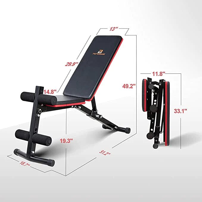 PAPABABE Workout Bench with Upgraded Wider Backrest for Bench Press Full Body Workout Manchester Cheap Pice