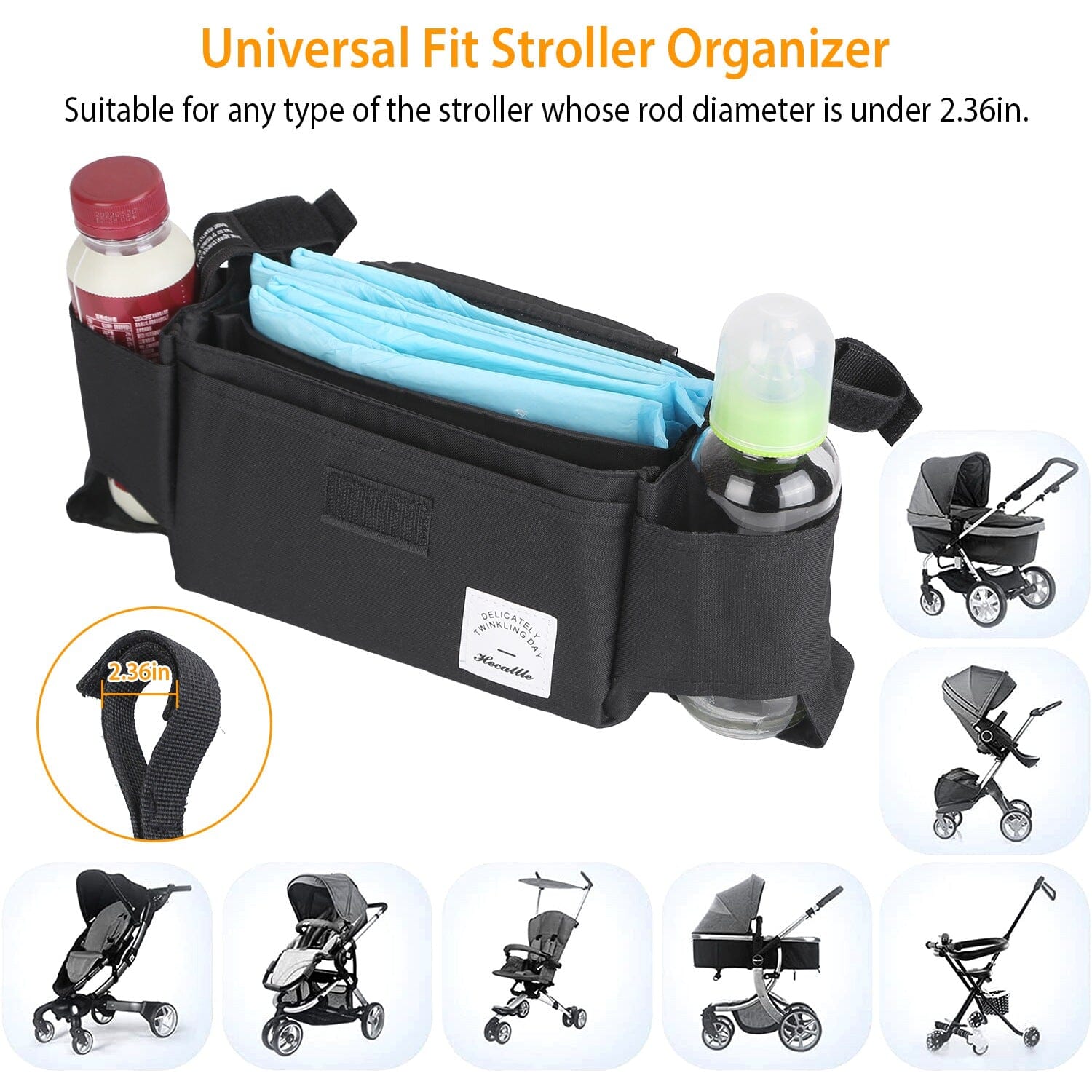 6-Pockets Baby Trolley Bag with Cup Holder Low Pice Sale Online