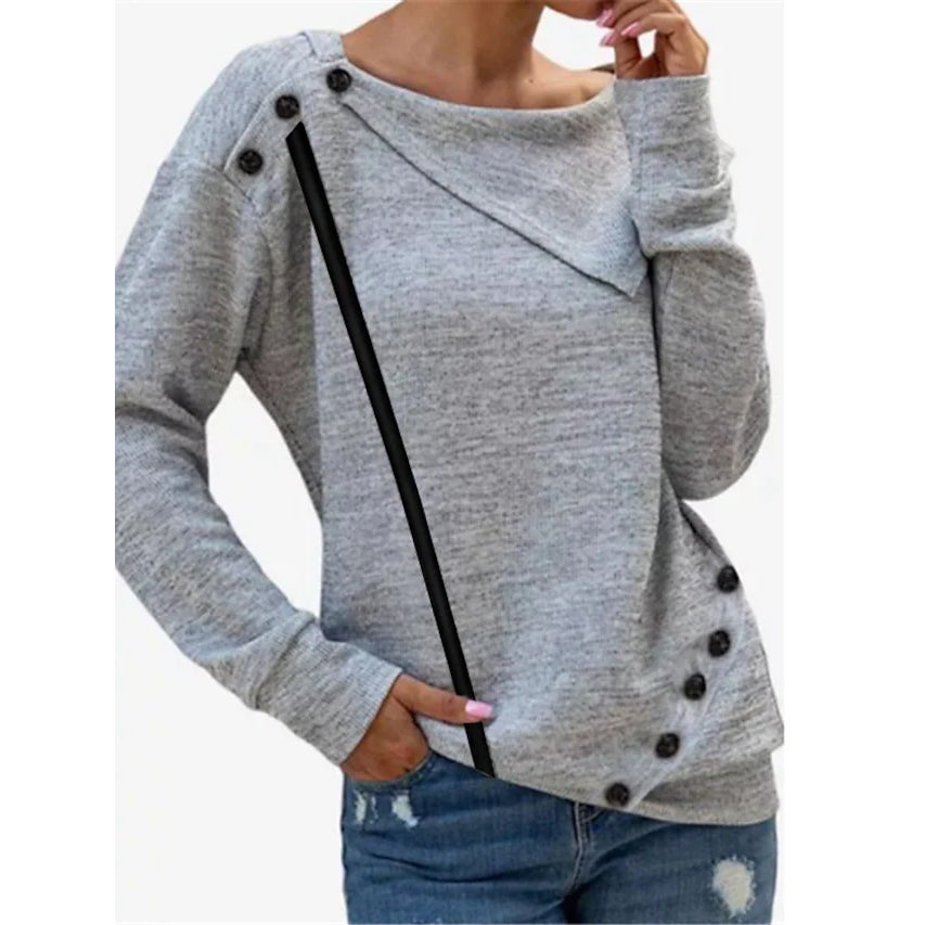 Women's Sweatshirt Pullover Solid Color Cheap Sale Store