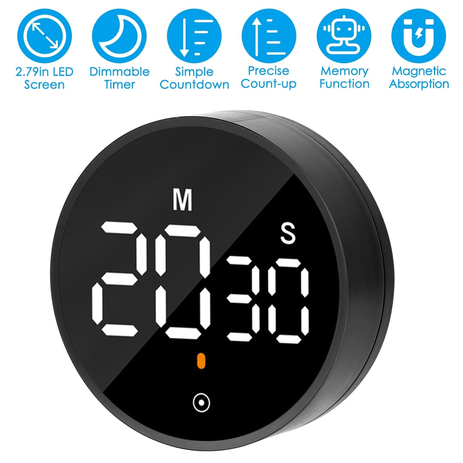 2.79 LED Digital Electronic Countdown Timer Dimmable Mutable Magnetic Clock Perfect Sale Online