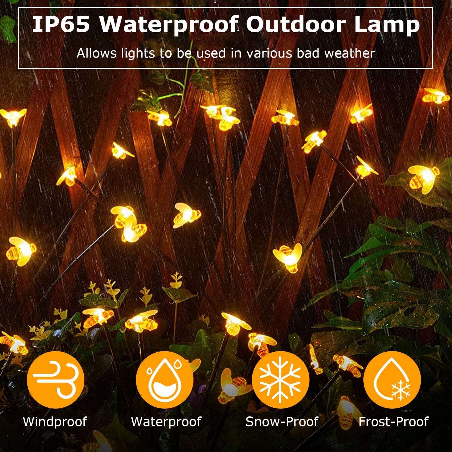 4-Pack: Solar Powered Stake Bee Light 2 Lighting Mode Lifelike Firefly Genuine For Sale