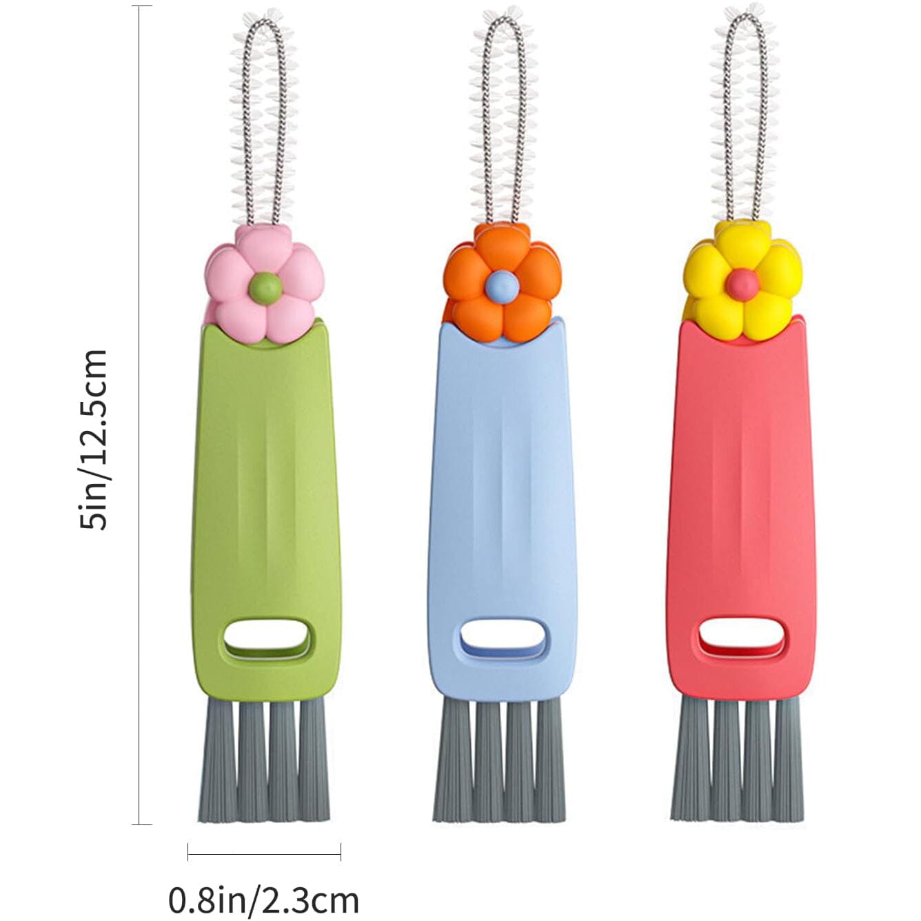 3-Piece: 3-in-1 Petal Cup Lid Cleaning Brush Order