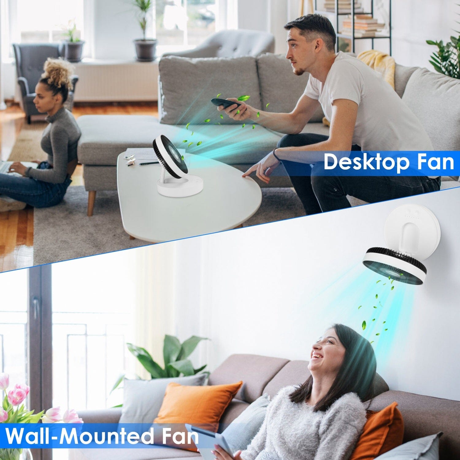 Foldable Rechargeable LED Desk Fan Wall Mounted with Magnetic Remote Sale 100% Guaranteed