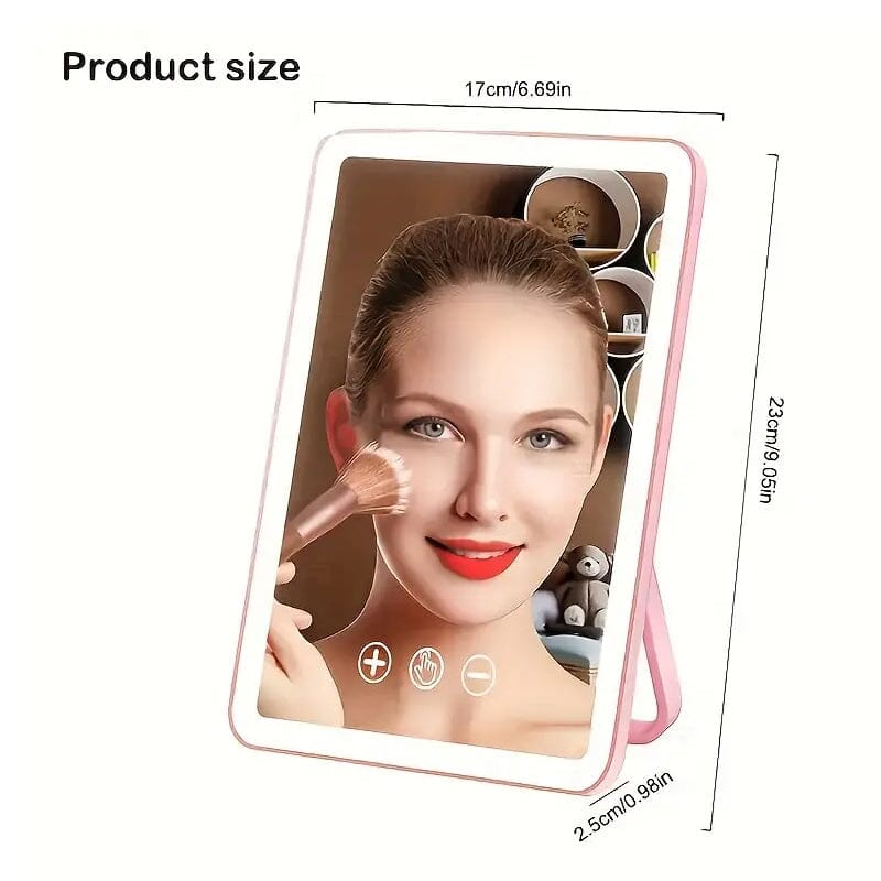 Rechargeable Travel Makeup Mirror with Led Lights Free Shipping Shop