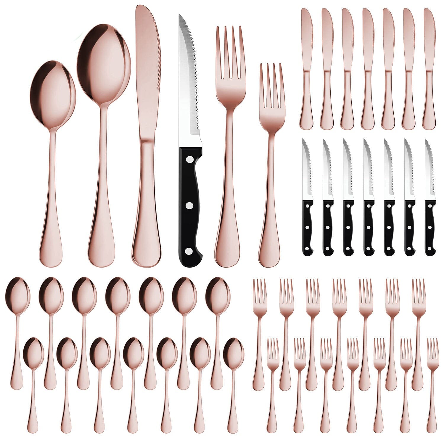 48-Piece: Stainless Steel Silverware Cutlery Set Fast Delivery For Sale