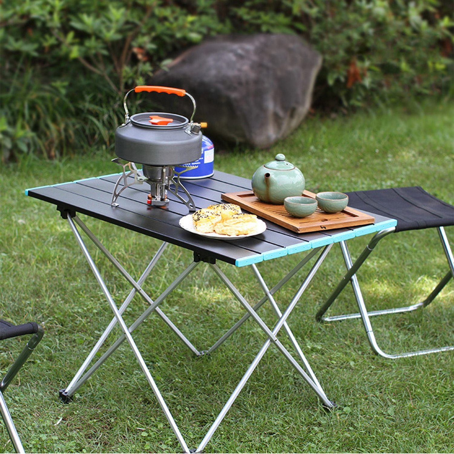 Folding Camping Table Aluminum Alloy Collapsible with Carry Bag Discount Sast