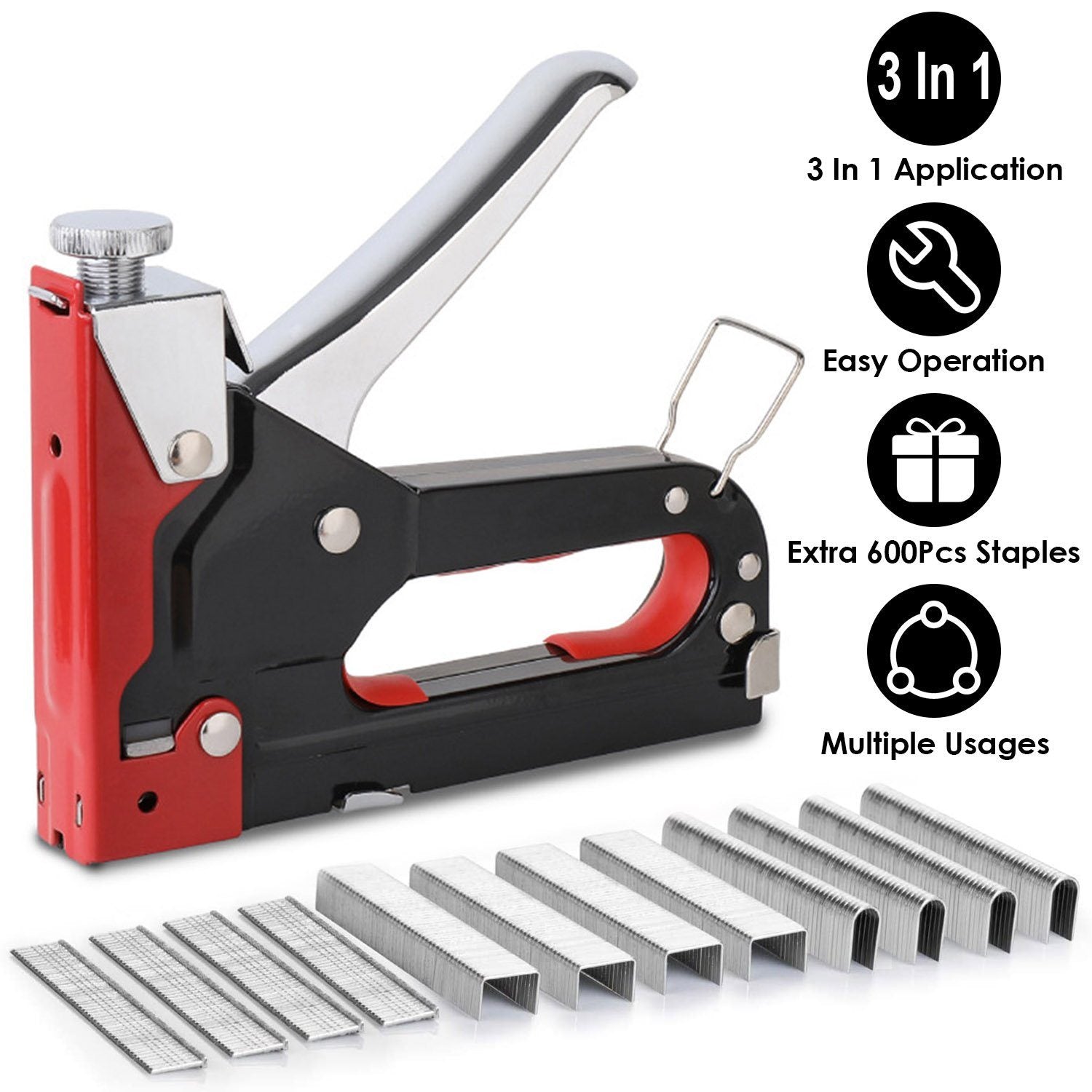 3-in-1 Heavy Duty Manual Nail Stapler Kit Collections Online