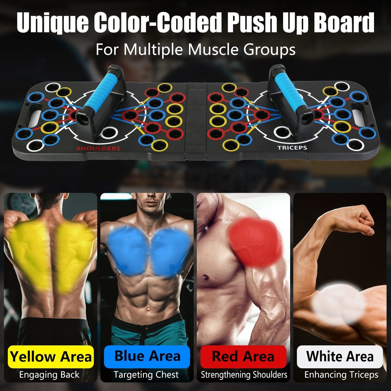 Multifunctional Push Up Board Home Strength Training Equipment with 15 Fitness Accessories Supply