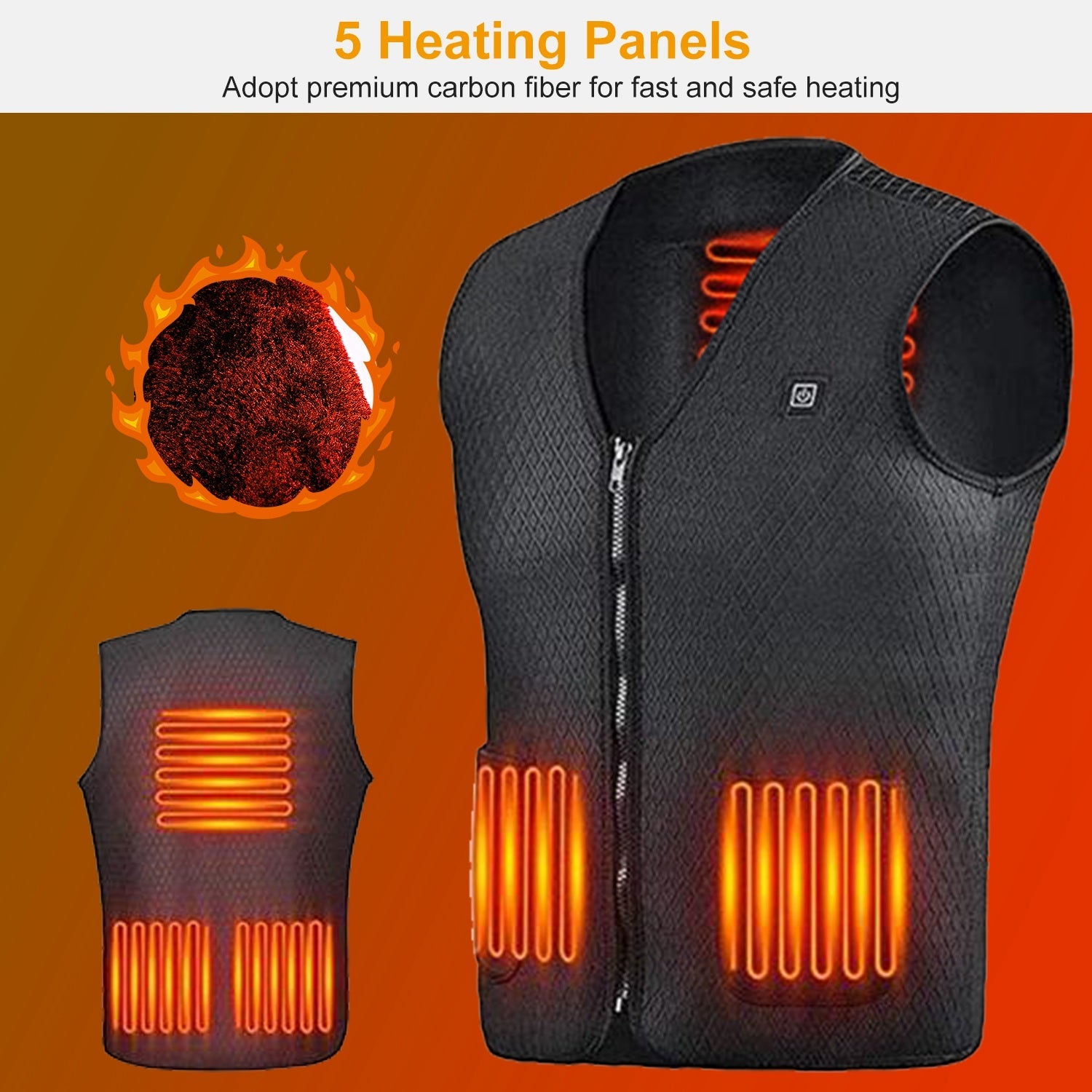 Heat Jacket Vest with 3 Adjustable Temperatures Sale Cheap Pices