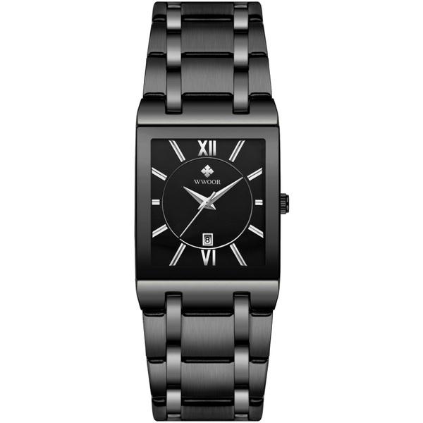 WWOOR Luxus Men Fashion Square Date Watch Low Pice Fee Shipping Online