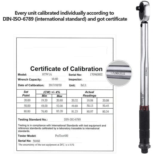 3/8 Drive Click Torque Wrench Set-HTW1A Cheap 100% Authentic