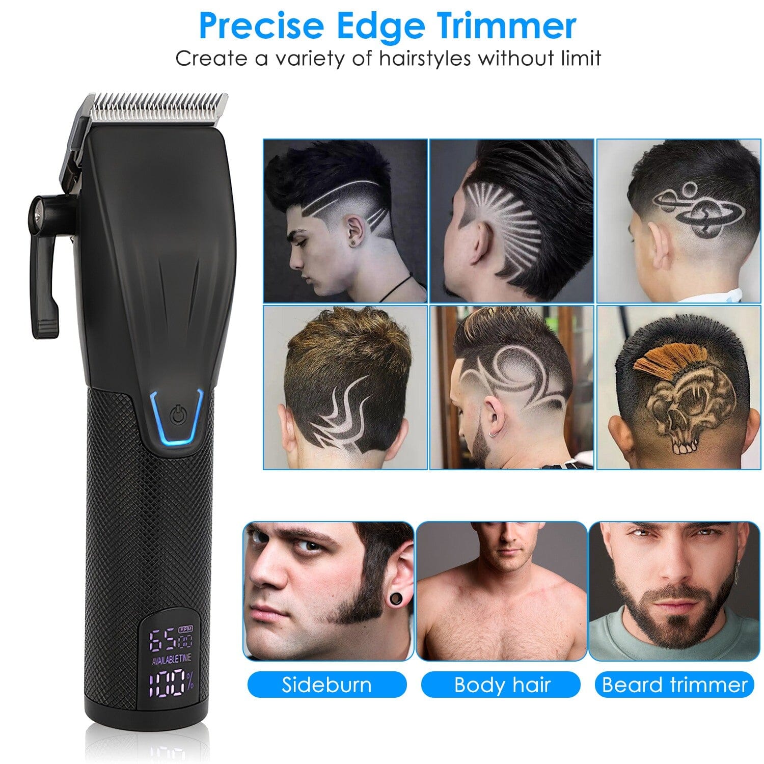 Men Electric Barber Clipper Hair Cutting Combo Set T Outliner Shaver Trimmers Classic For Sale