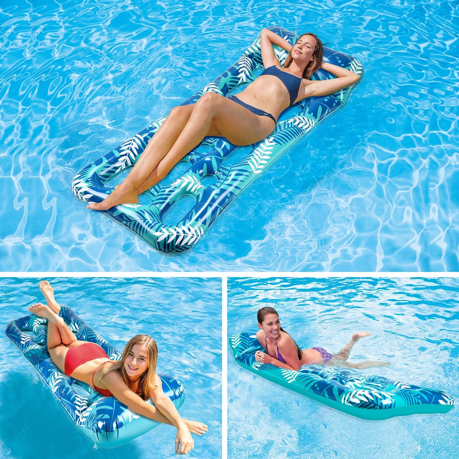 70 x 30 Inflatable Lounge Pool with Headrest Free Shipping Cheap Pice