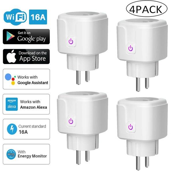 Smart Plug WiFi Socket Power Monitor Timing Function Tuya SmartLife APP Control Works With Alexa Google Assistant Cheap Footlocker Finishline