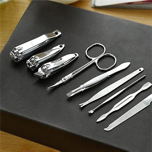 9-Pieces Set: Carbon Steel Nail Clippers Set Cheap Sale Brand New Unisex