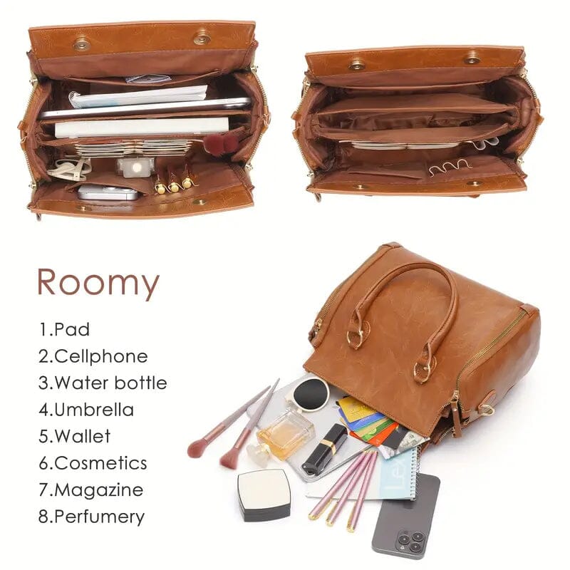 Retro PU Leather Handbag with Multi Card Slot Best Place Sale Online