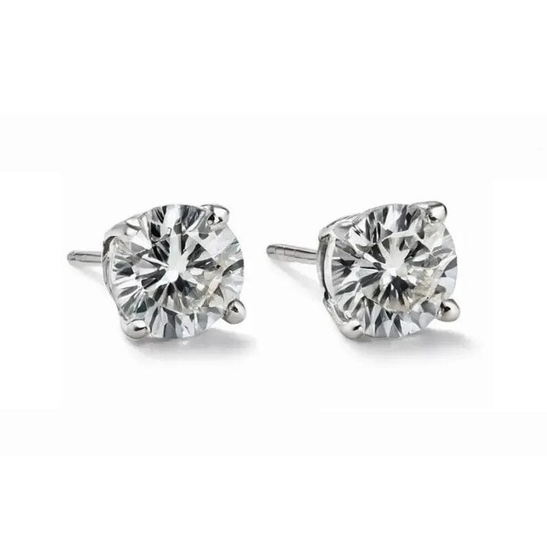 14K Solid White Gold 10.00ct Lab-Grown Round IGI Certified Diamond Stud Earrings Newest For Sale