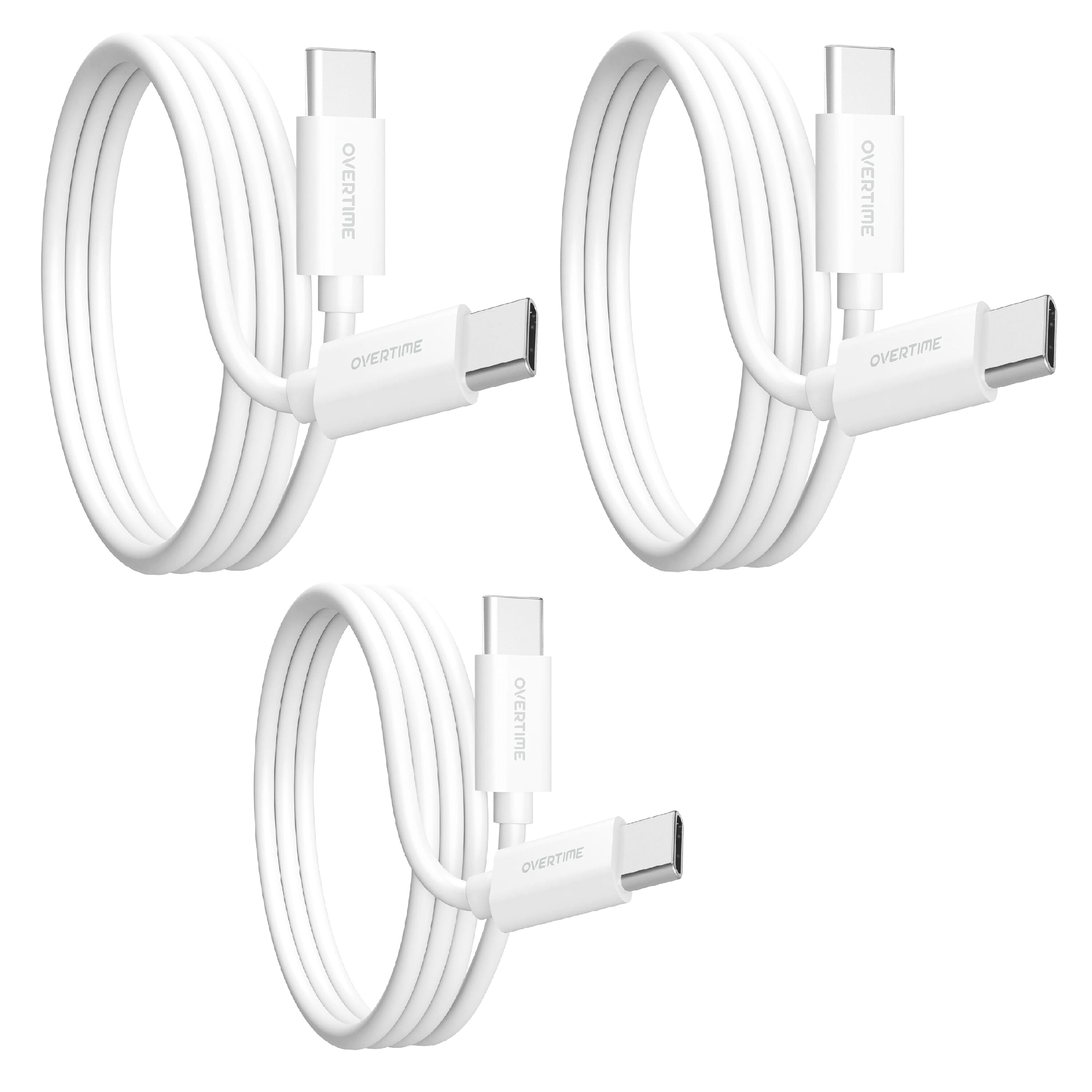 3-Pack: Overtime iOS Compatible Charger 10ft USB-C Charging Cord Buy Cheap Best Wholesale