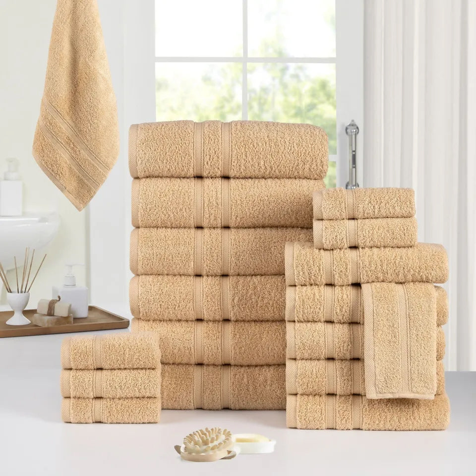 18-Piece: Bibb Home Zero Twist Egyptian Cotton Towel Set Footlocker Finishline Online