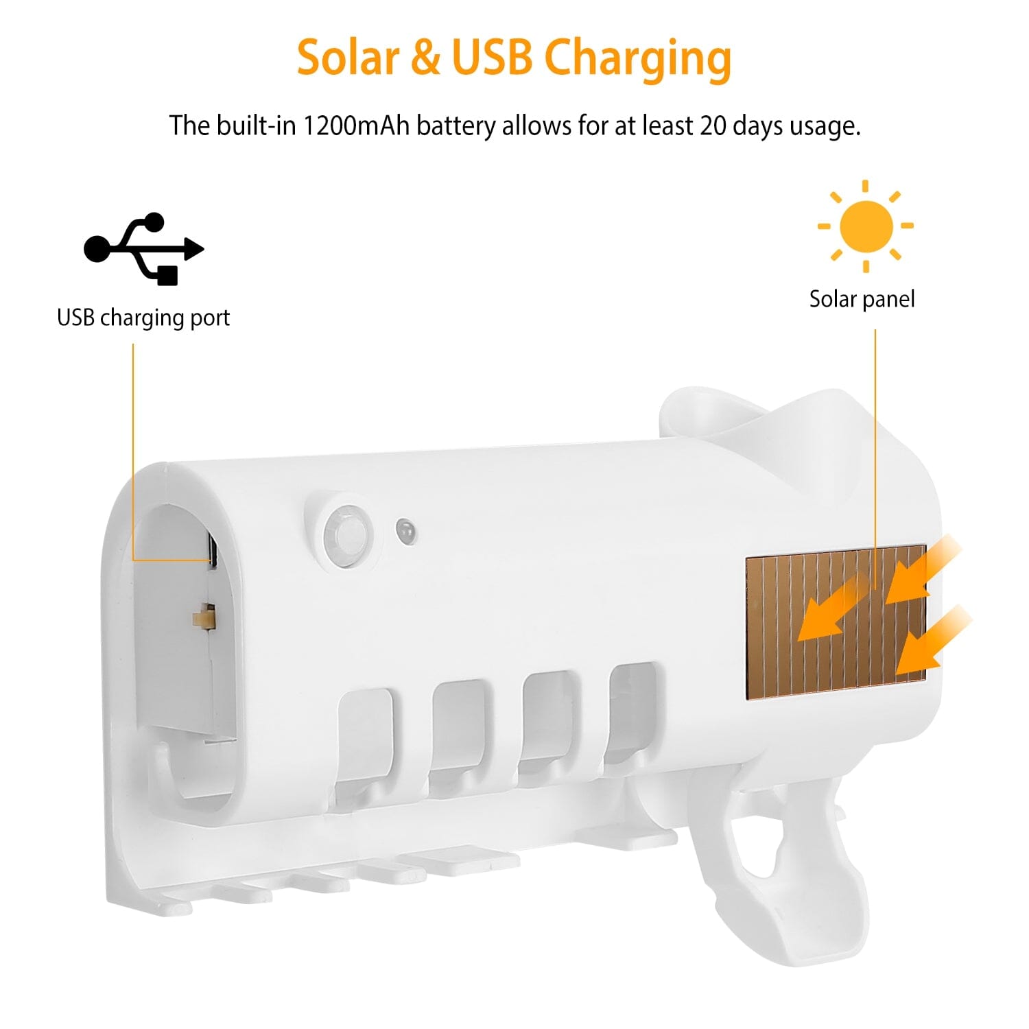 Wall Mounted Toothbrush Sanitizer Holder IR Induction UV Sanitization Rack Comfortable Online