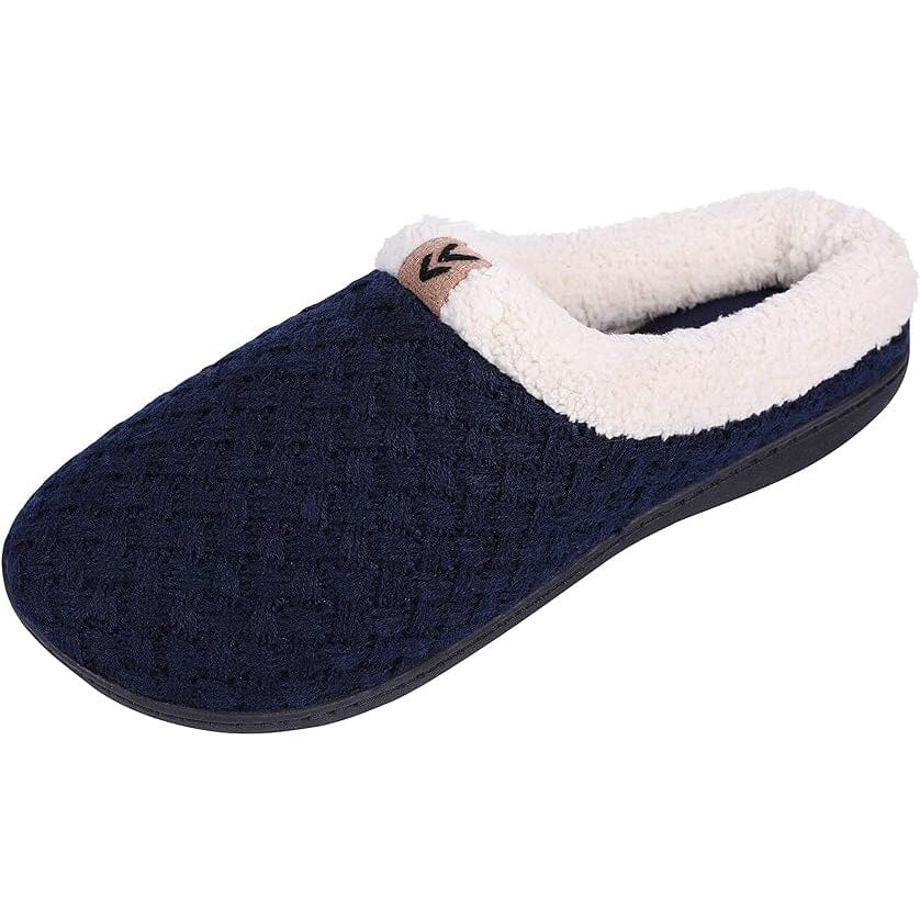 Roxoni Women's Slippers Cozy Fleece Warm Clog Knit Winter Ladies House Shoe Non-Slip Free Shipping New Styles