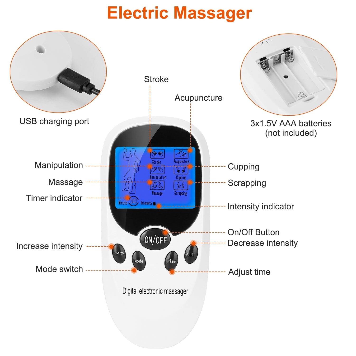 Electric Muscle Stimulator with Electrode Pads Wires Affordable Cheap Pice