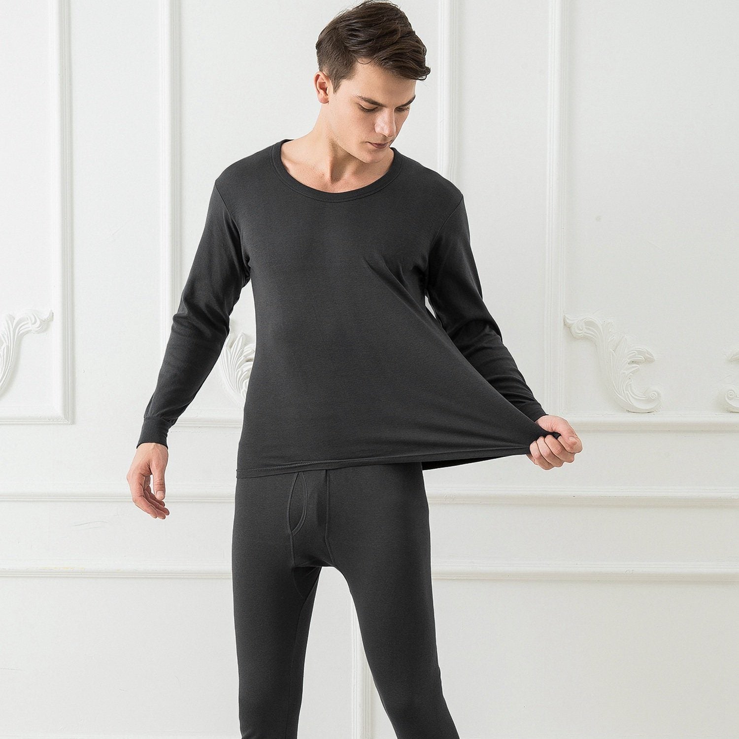 Men Thermal Underwear Set - Long Johns Pants and Long Sleeve Clearance Official Site