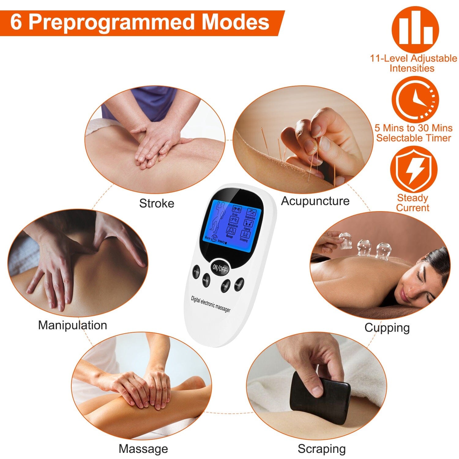 Electric Muscle Stimulator with Electrode Pads Wires Affordable Cheap Pice