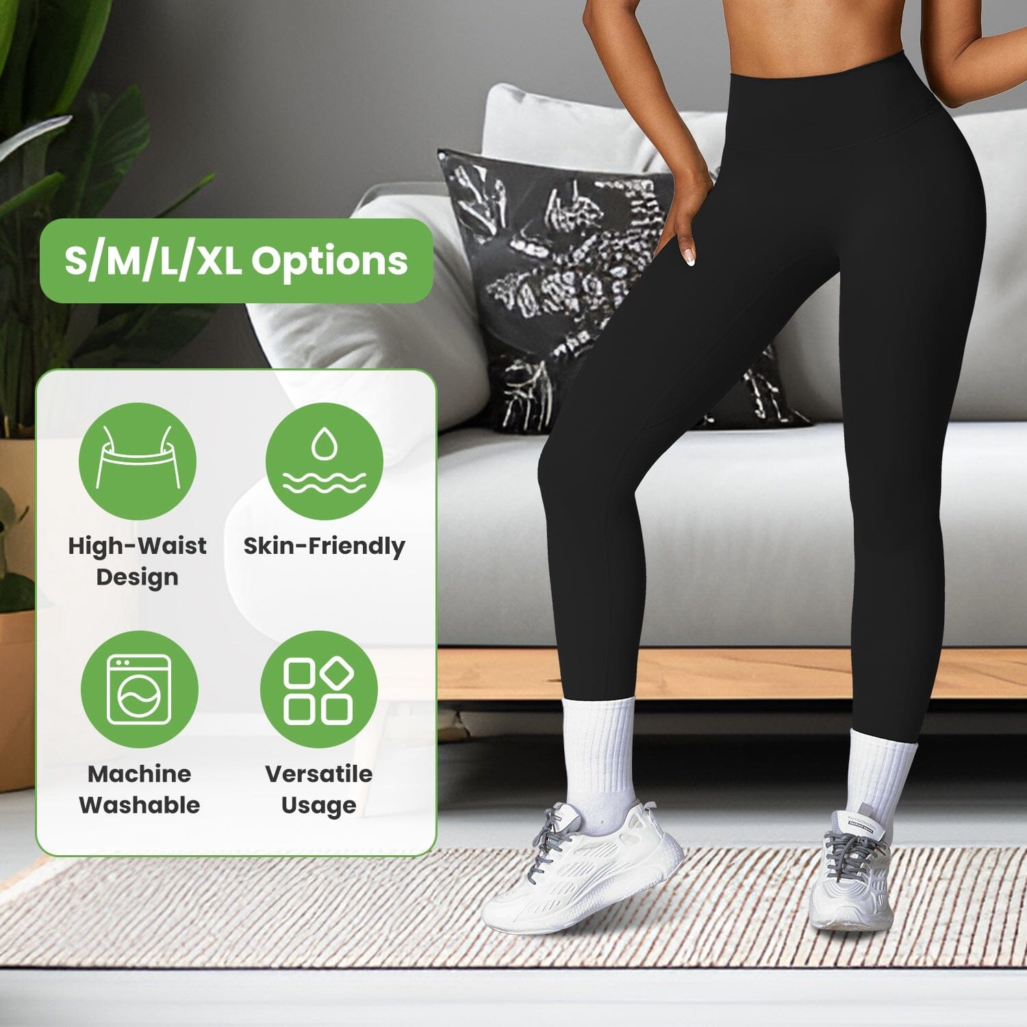 Women's High Waist Workout Leggings Tummy Control Compression with 25 Inseam No Front Seam Best Wholesale Cheap Pice