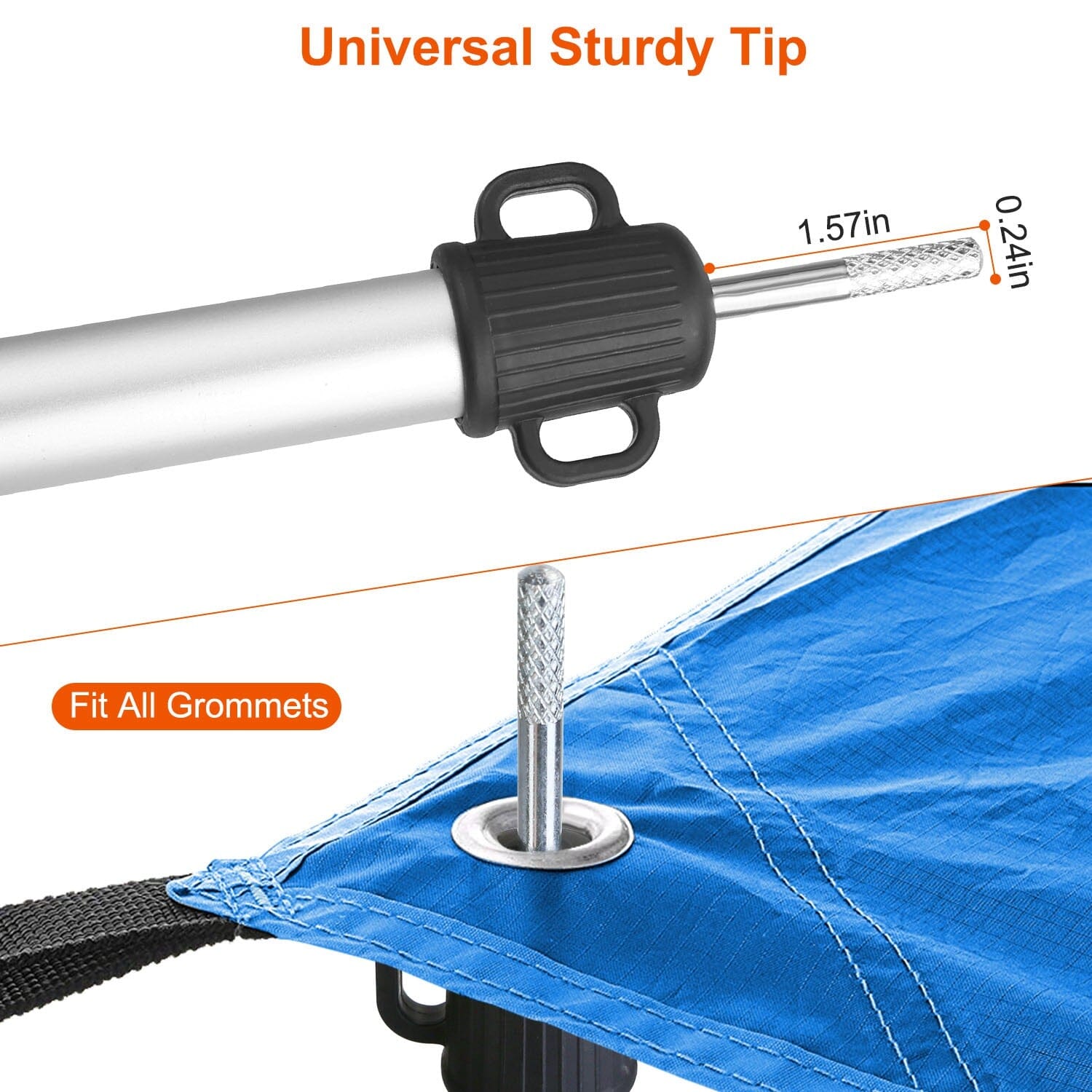 2-Piece: Telescoping Tarp Poles Portable Aluminum Awning Poles Cheap Geniue Stockist