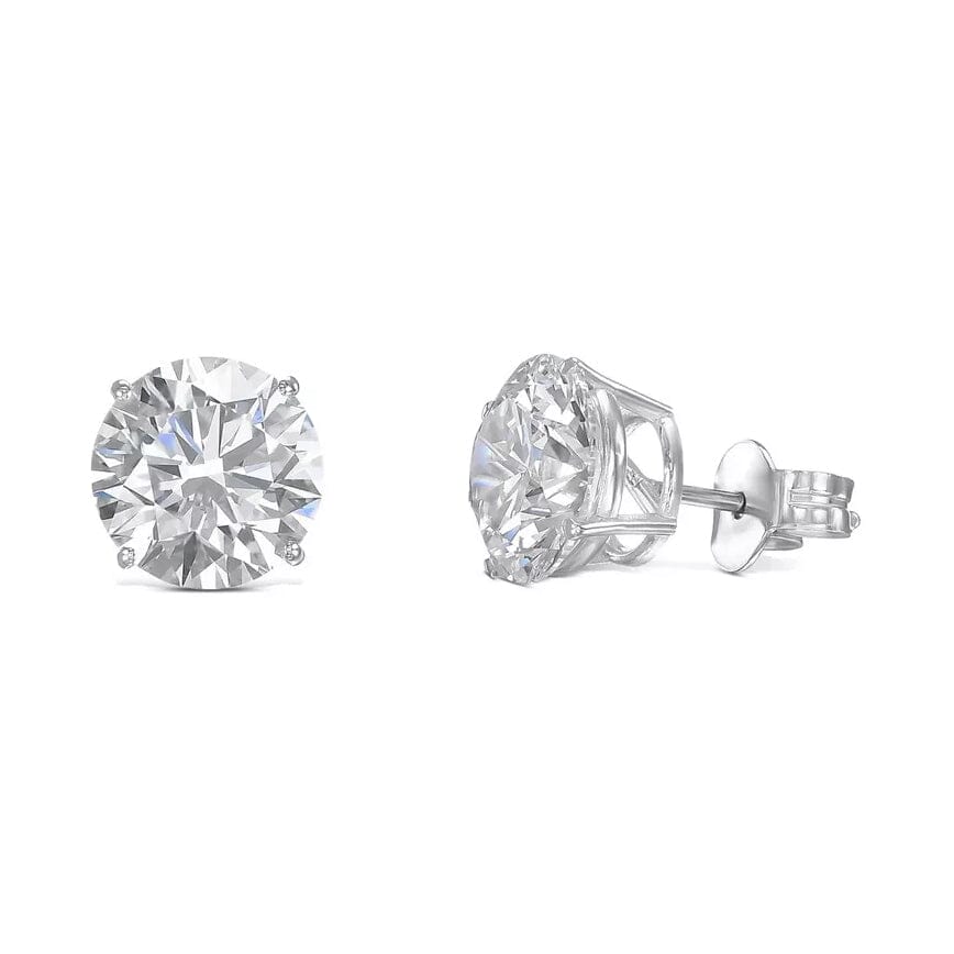 IGI Diamond Engagement Earrings VVS2 E Round 7.54 Ctw Lab Created View