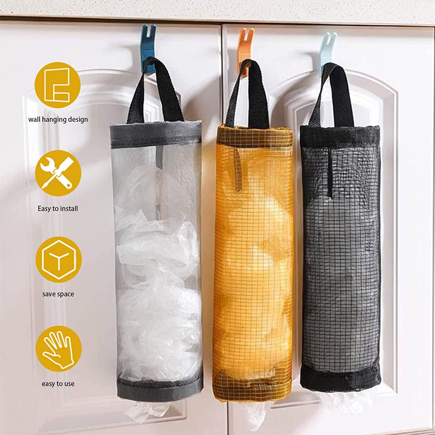 3-Pack: Plastic Mesh Grocery Bag Holder Countdown Package Cheap Pice