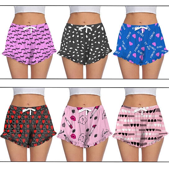 5-Pack: Women's Soft Comfy Printed Lounge Sleep Pajama Short Countdown Package Cheap Online