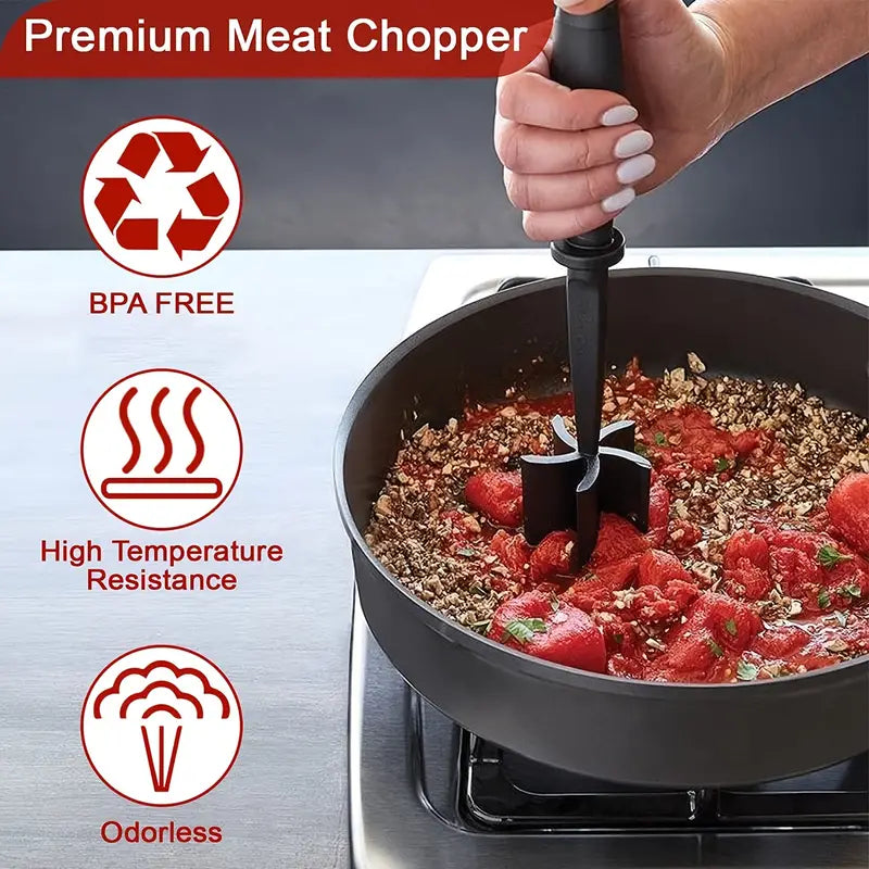 Kitchen Meat Chopper Ground Beef Masher Utensil Heat Resistant Non-Stick Discount Big Discount