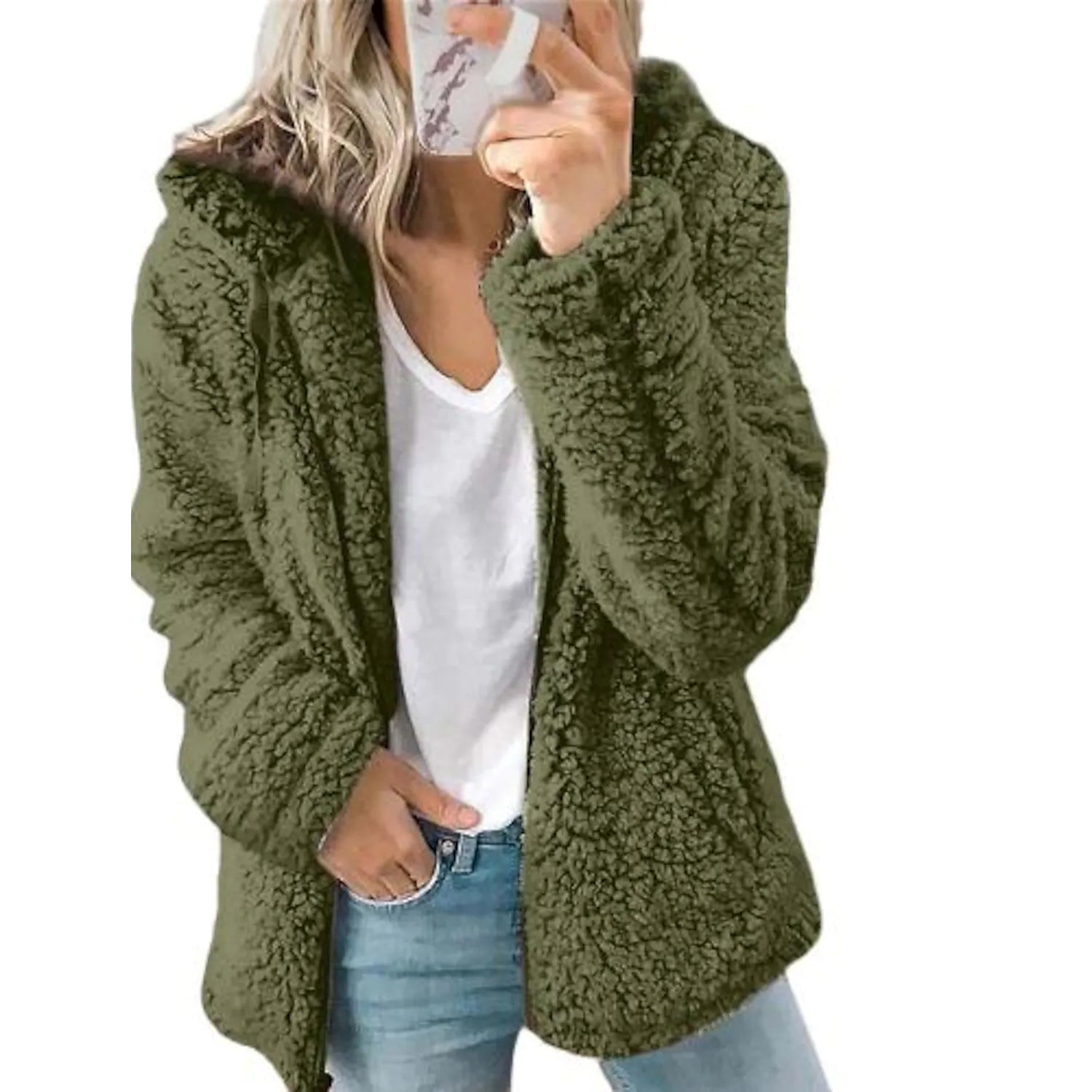 Women's Plus Size Hoodie Coat Long Sleeve Professional