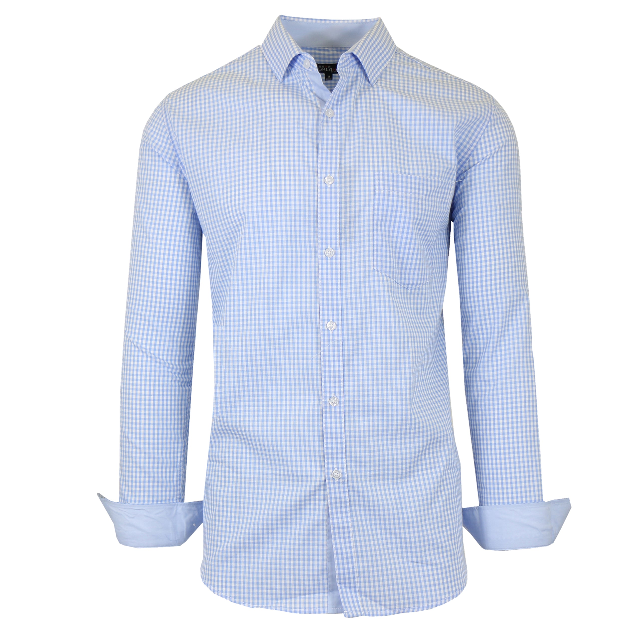 Men's Long Sleeve Slim Fitting Gingham Pattern Dress Shirts 2025 New Cheap Online