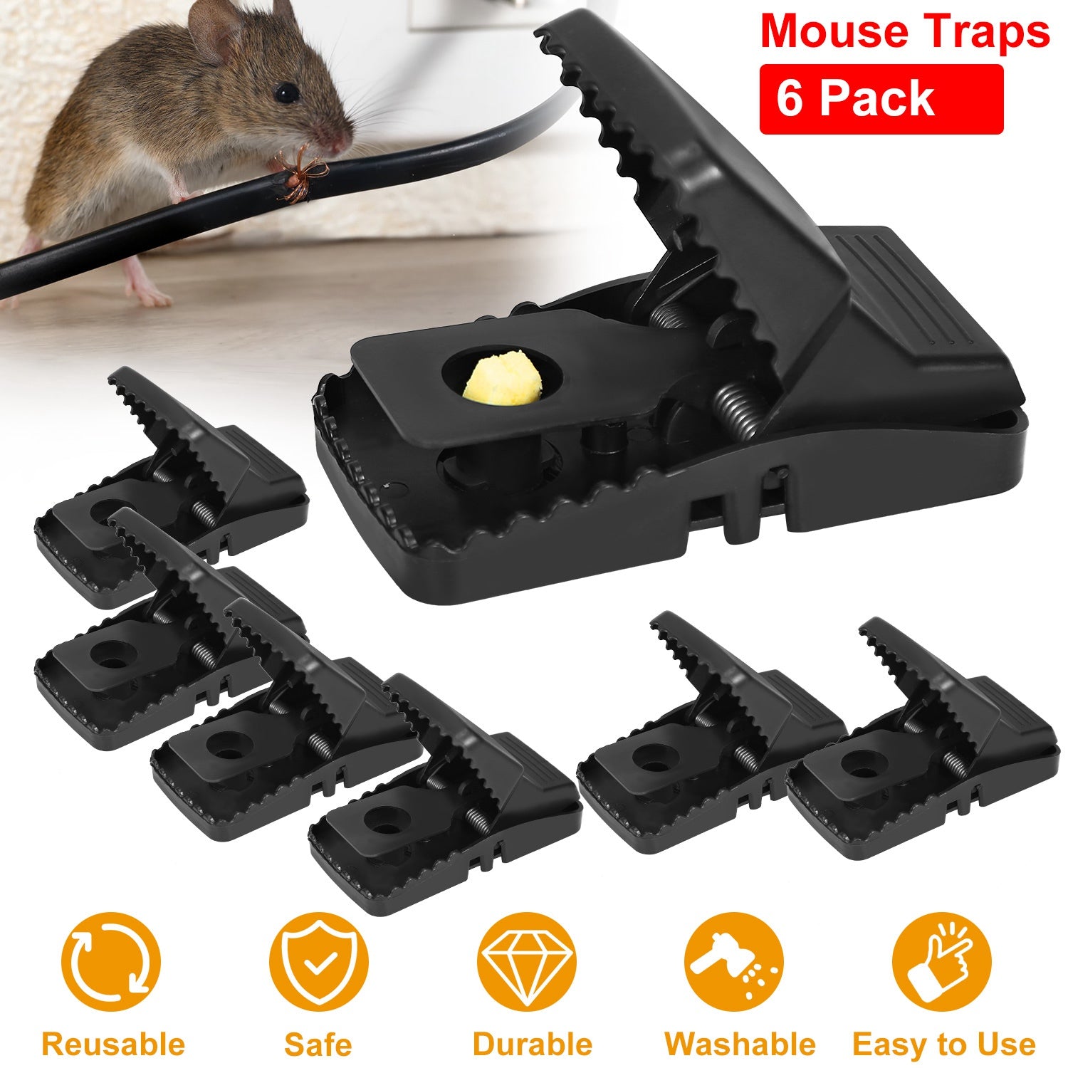 6-Pack: Reusable Mouse Trap Cheapest For Sale