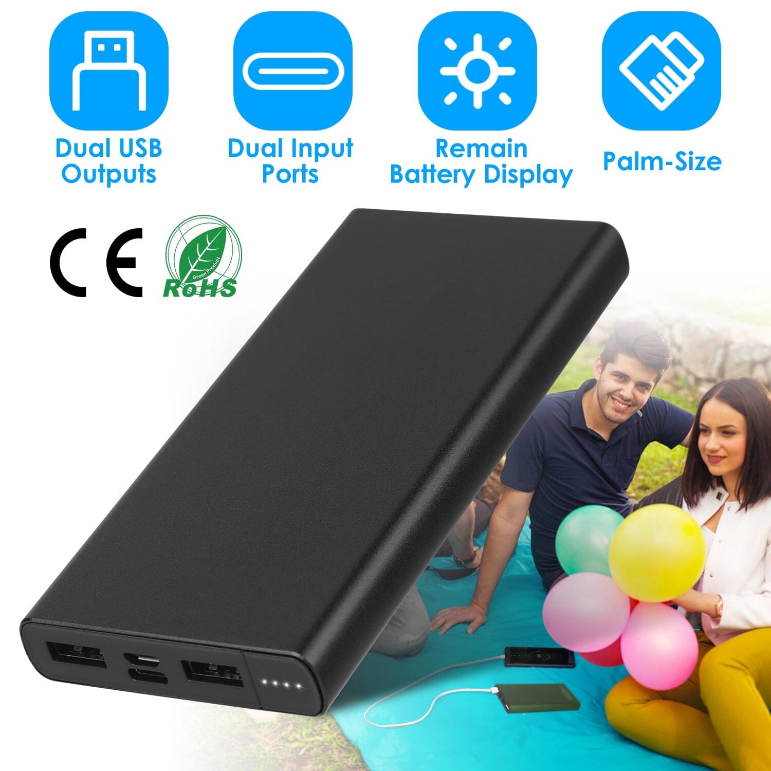 20000mAh Power Bank Portable External Battery Pack with Dual USB Output Ports Type C Micro USB Input Buy Cheap Comfortable