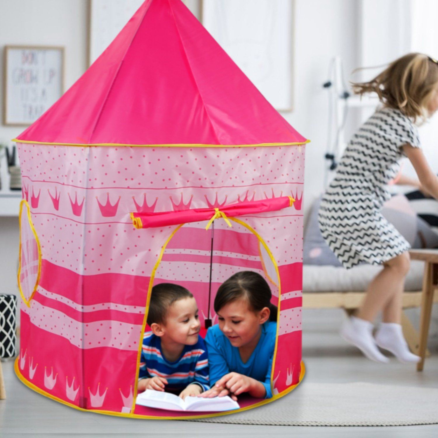 Kids Foldable Pop Up Play Tent Marketable Sale Online