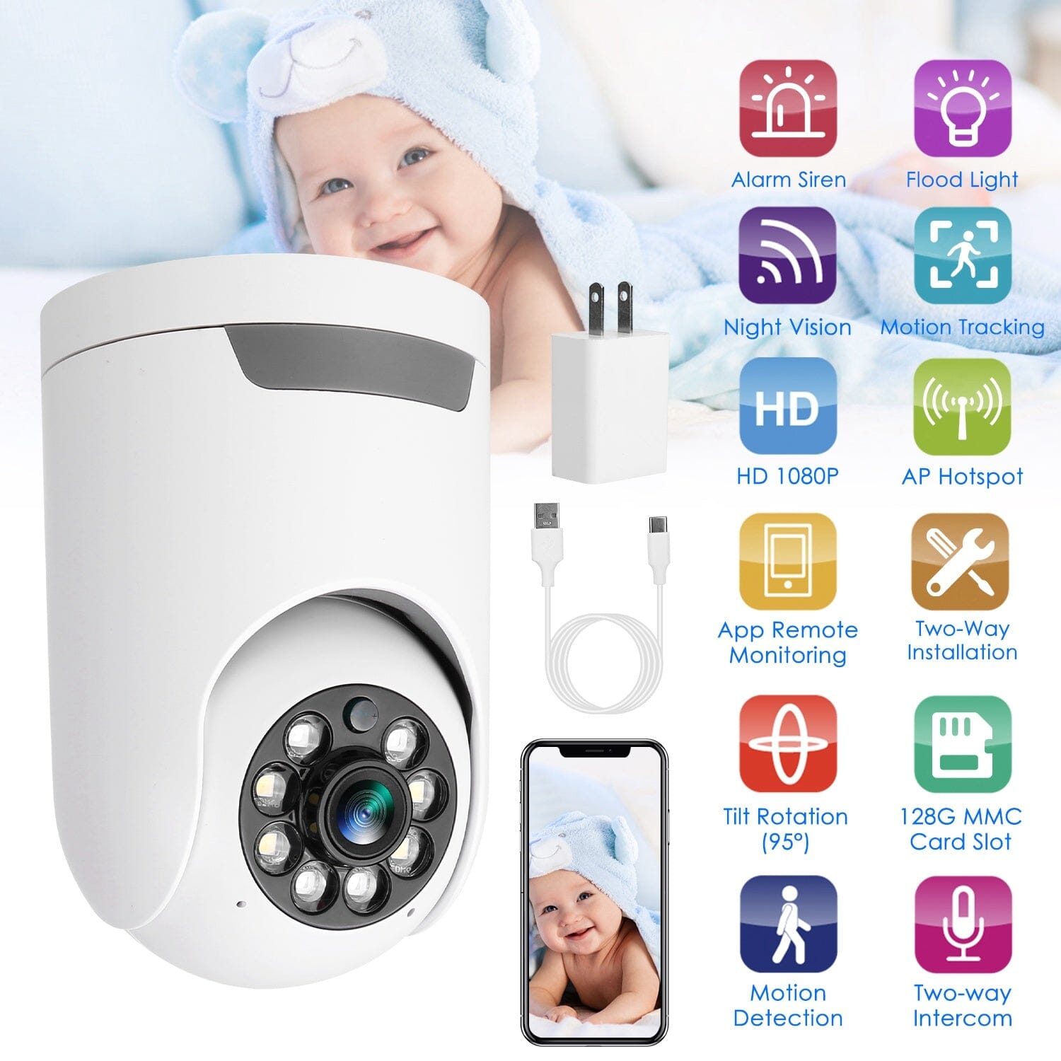 1080P Wifi IP Camera Pan Tilt Security Surveillance Camcorder Supply Sale Online