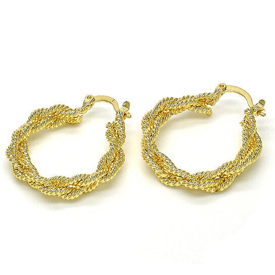 18k Gold Filled High Polish Finsh Medium Hoop Cheap Sale Lowest Pice