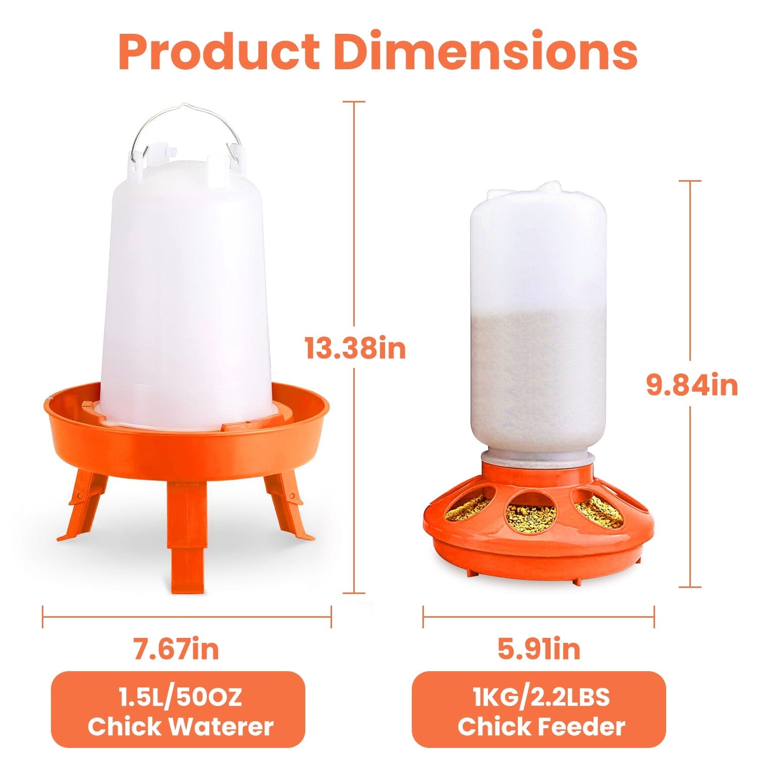 1.5L Chicken Feeder Adjustable Height Waterer Set Buy Cheap Footlocker Pictures