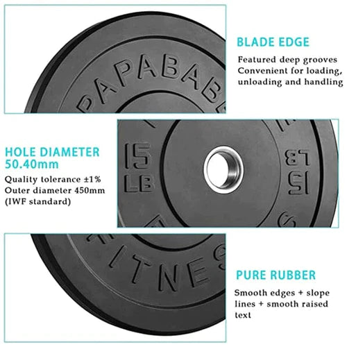 1-Pair: Bumper Plates 2-Inch Bumpers Olympic Weight Plate Outlet Geniue Stockist