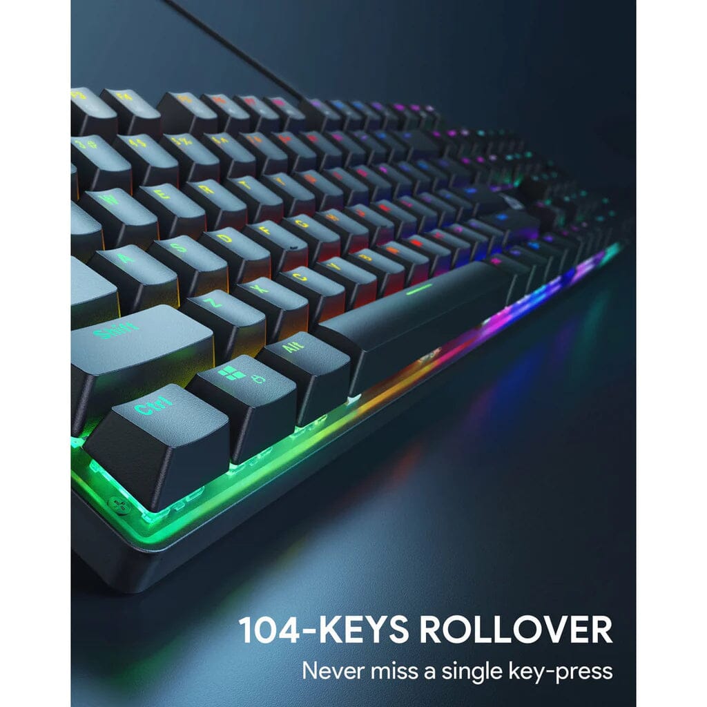 AUKEY KMG16 Mechanical Keyboard Blue Switches 104key Official Cheap Online