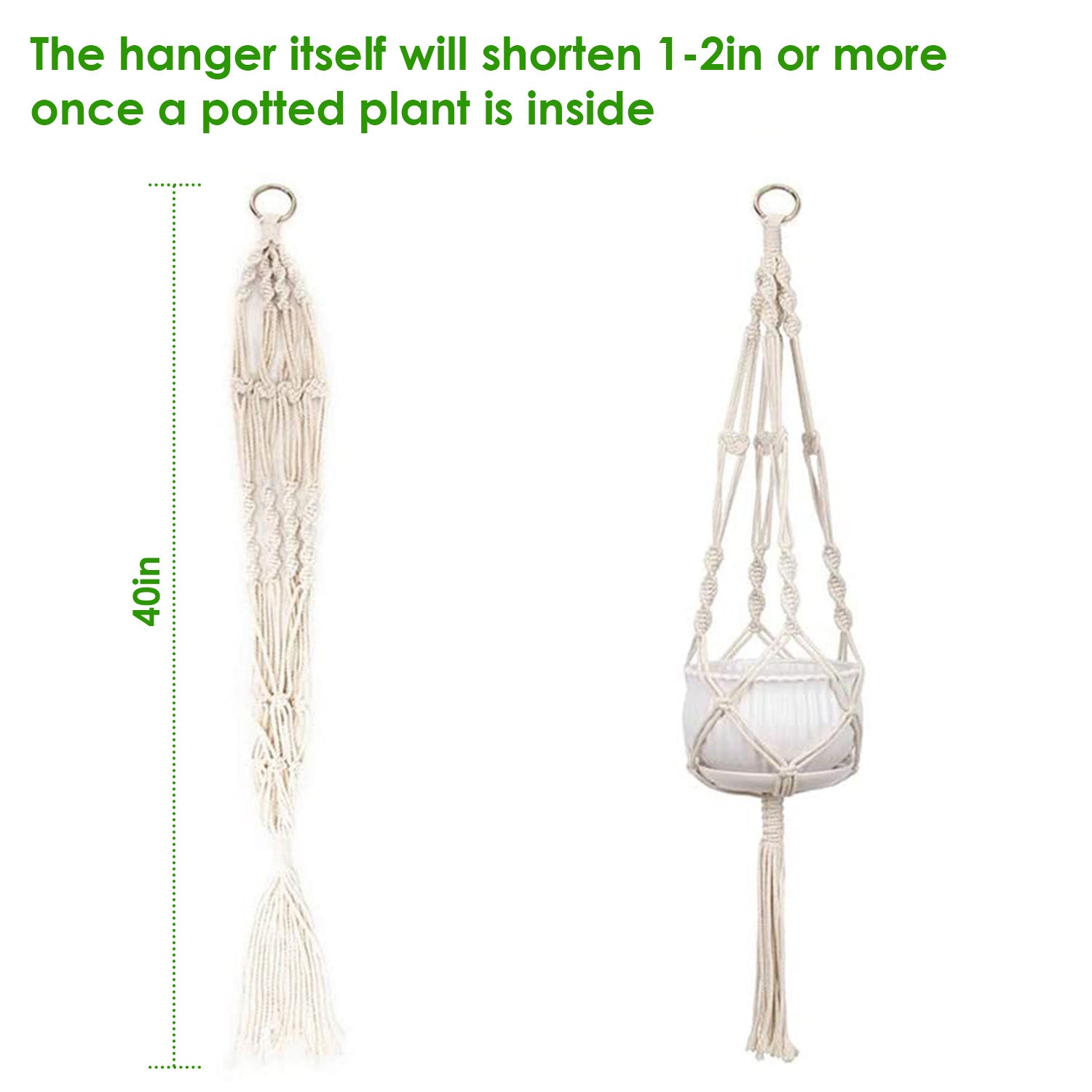 2-Piece: Plant Hanger Flowerpot Net Bag Cheap Sale Brand New Unisex