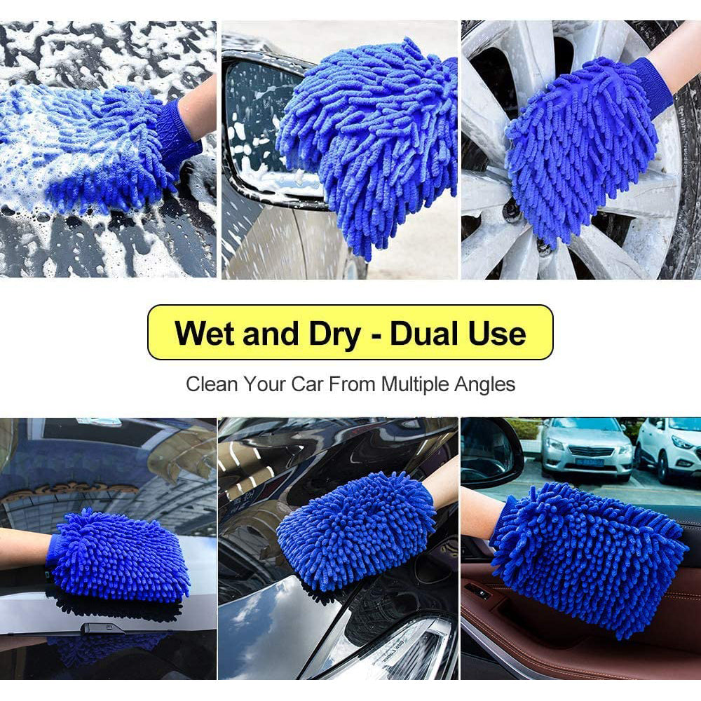 2-Pack: Large Size Microfiber Car Wash Mitt Buy Online