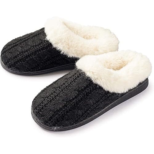 Pupeez Girls Cable Knit Slippers Fleece Lined House Shoe Cheap Sale Footlocker Finishline