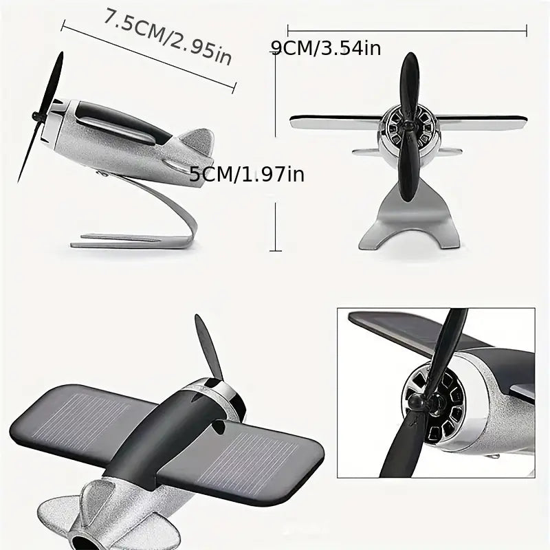 Solar Airplane Creative Car Decoration Real For Sale